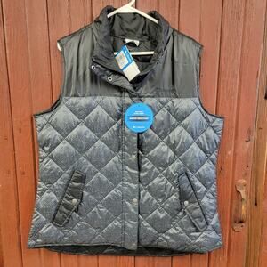 Womens 1X XL Columbia Black / Gray Rio Dulce Puffer Vest NWT